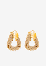 Bottega Veneta Twist Triangle-Shaped Hoop Earrings Porridge 732157 VAHUA-9793