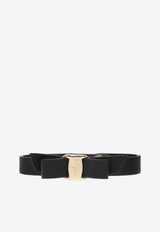 Salvatore Ferragamo Vara Bow Leather Bracelet Black 762500 BR VARA 1GIR 670549-BR PEL NERA ORO CHIA LUCI