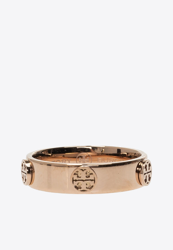 Tory Burch Miller Embossed Logo Ring Rose Gold 76882 0-654