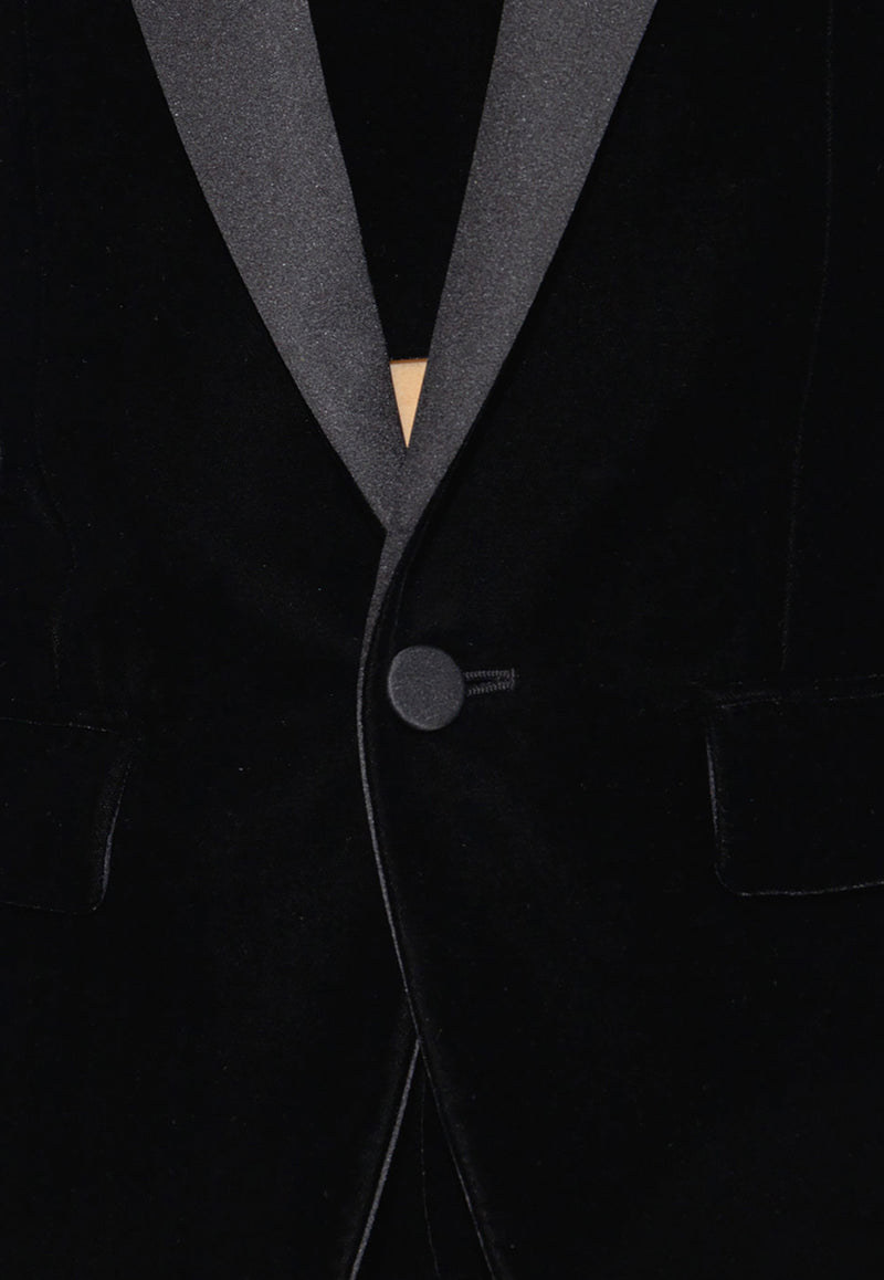 Saint Laurent Velvet Tuxedo Blazer Black 517741 Y525R-1000