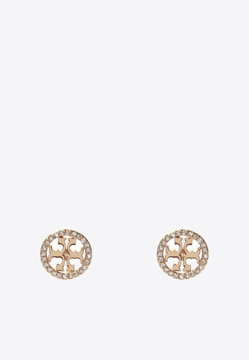 Tory Burch Miller Crystal Paved Stud Earrings Gold 53422 0-783