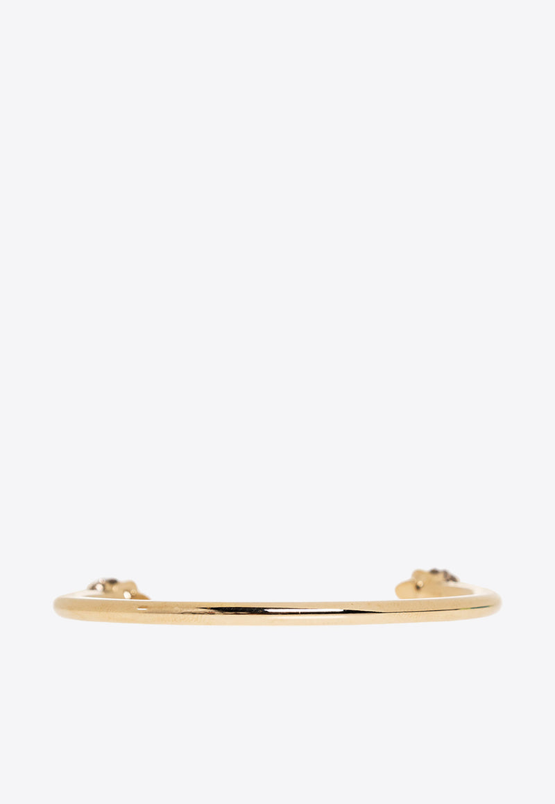 Alexander McQueen Twin Skull Cuff Bracelet Gold 550499 J160K-7286