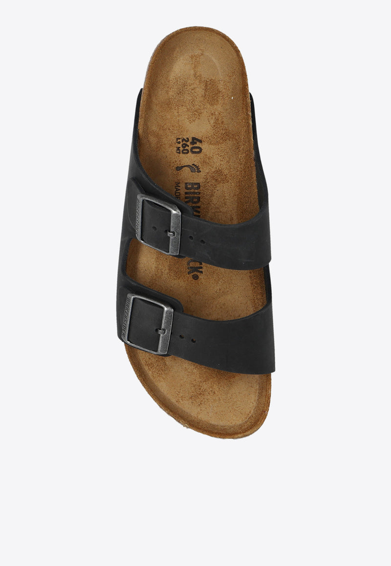 BirkenstockArizona Double-Strap Leather Slides552113 0-BLACKBlack