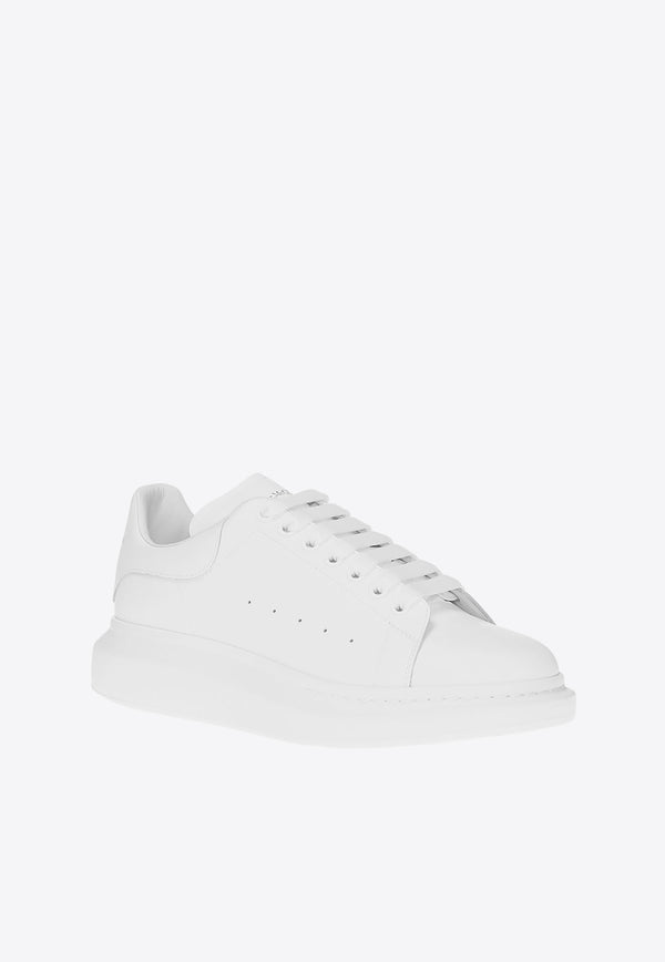 Alexander McQueen Oversized Leather Sneakers White 553680 WHGP5-9000