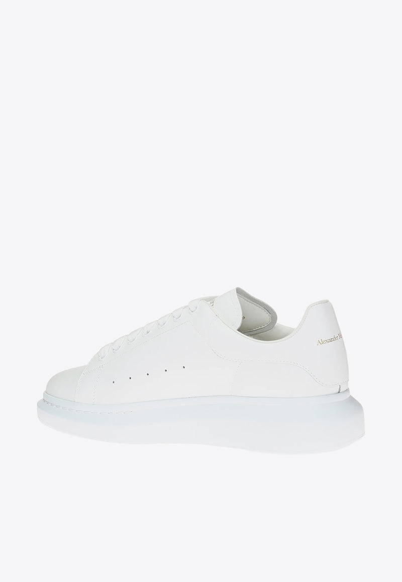 Alexander McQueen Oversized Leather Sneakers White 553680 WHGP5-9000