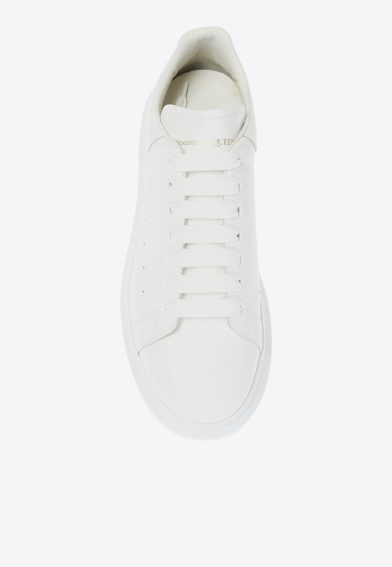 Alexander McQueen Oversized Leather Sneakers White 553680 WHGP5-9000