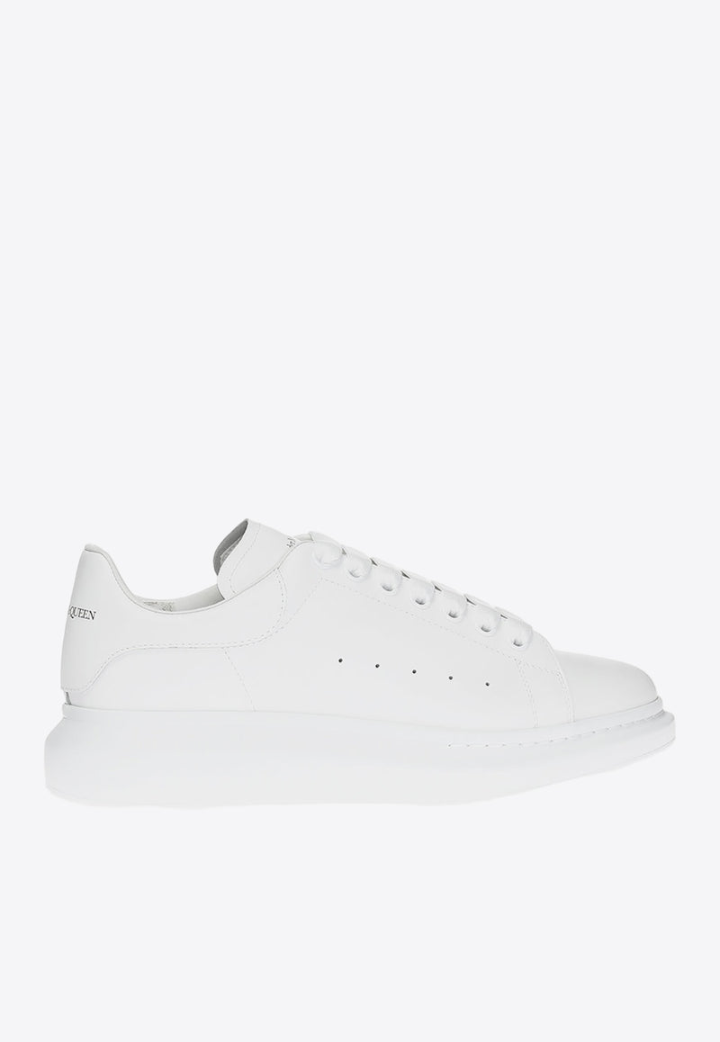 Alexander McQueen Oversized Leather Sneakers White 553680 WHGP5-9000