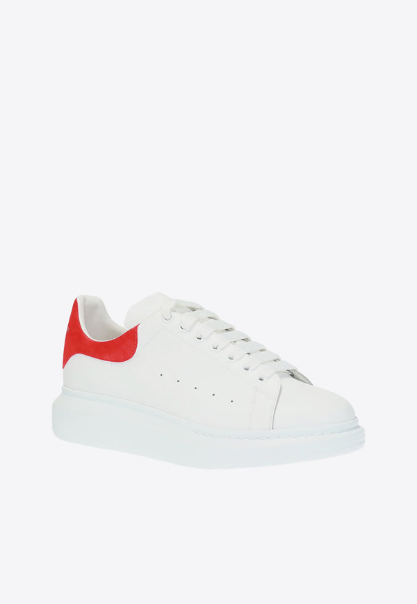 Alexander McQueen Oversized Leather Sneakers White 553680 WHGP7-9676