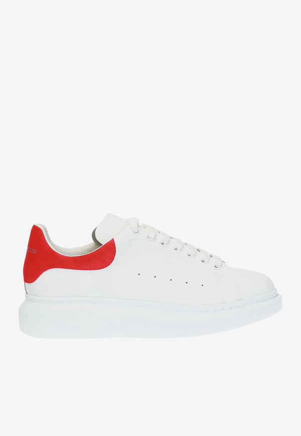 Alexander McQueen Oversized Leather Sneakers White 553680 WHGP7-9676