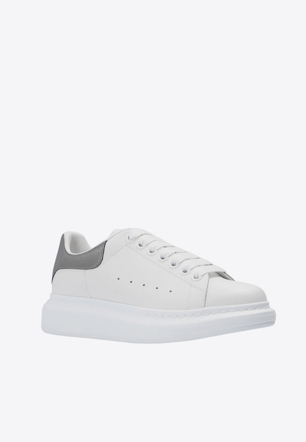 Alexander McQueen Oversized Leather Sneakers White 553770 WHFBU-9042