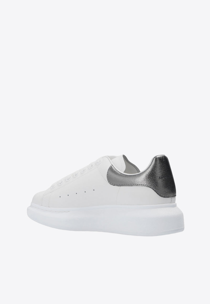 Alexander McQueen Oversized Leather Sneakers White 553770 WHFBU-9042