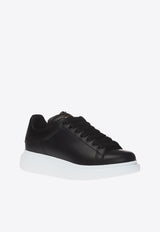 Alexander McQueen Oversized Leather Sneakers Black 553770 WHGP0-1000