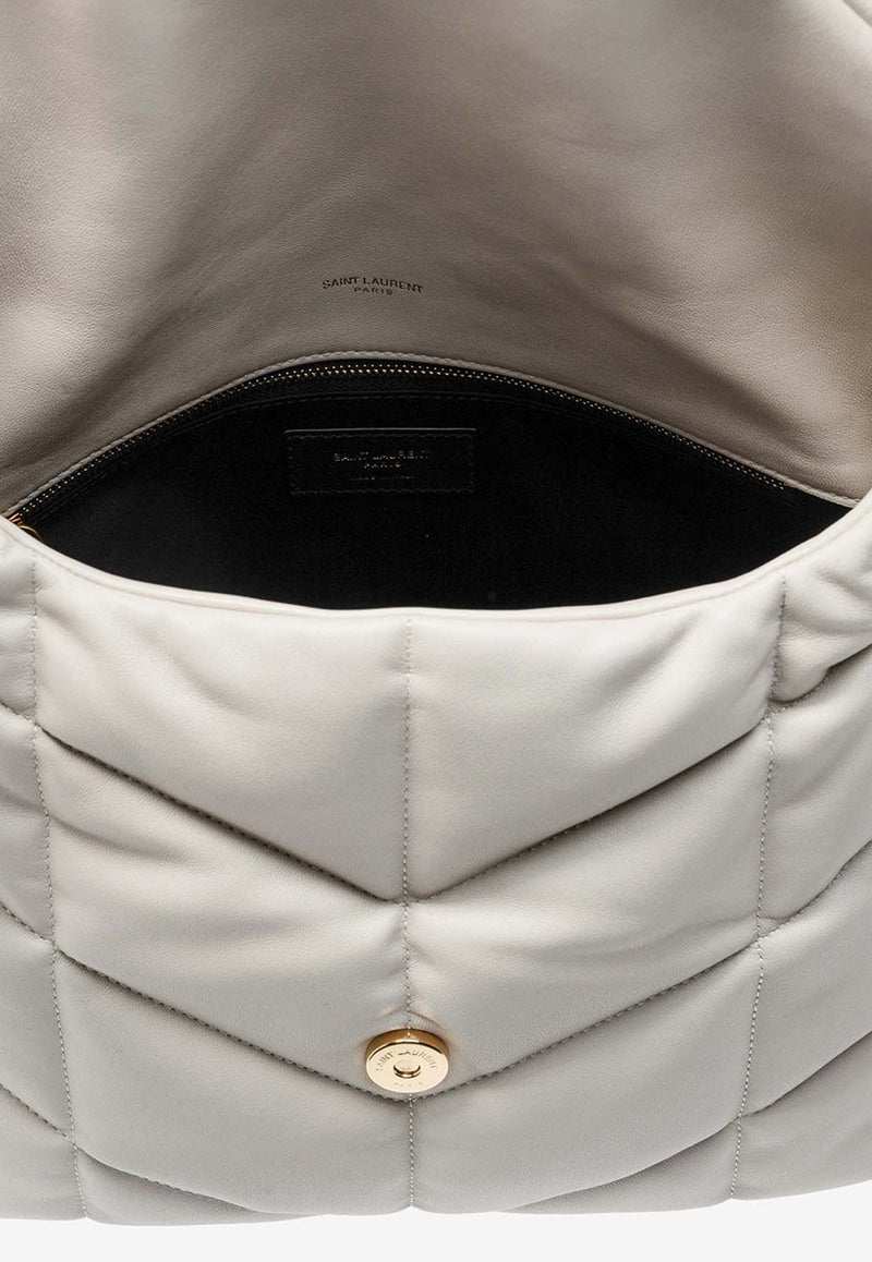 Saint Laurent Medium Loulou Shoulder Bag in Nappa Leather Cream 577475 1EL07-9207