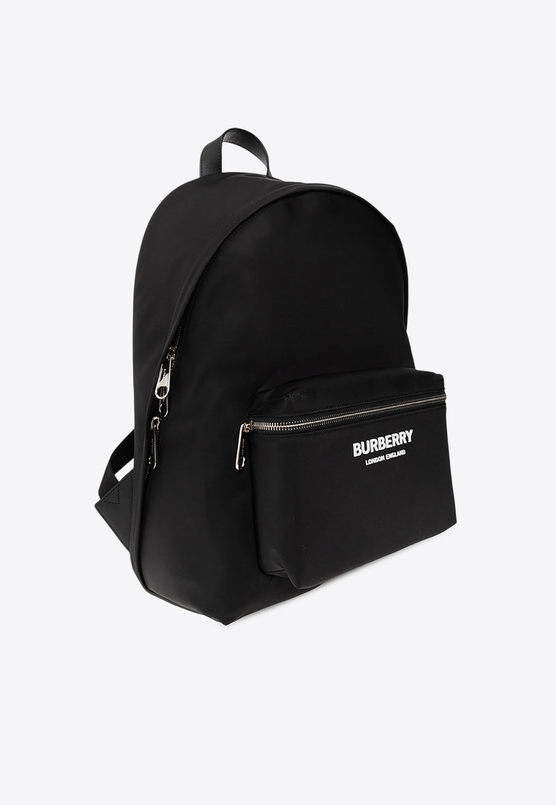 Logo Print Nylon Backpack