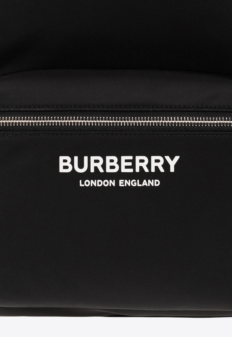 Logo Print Nylon Backpack