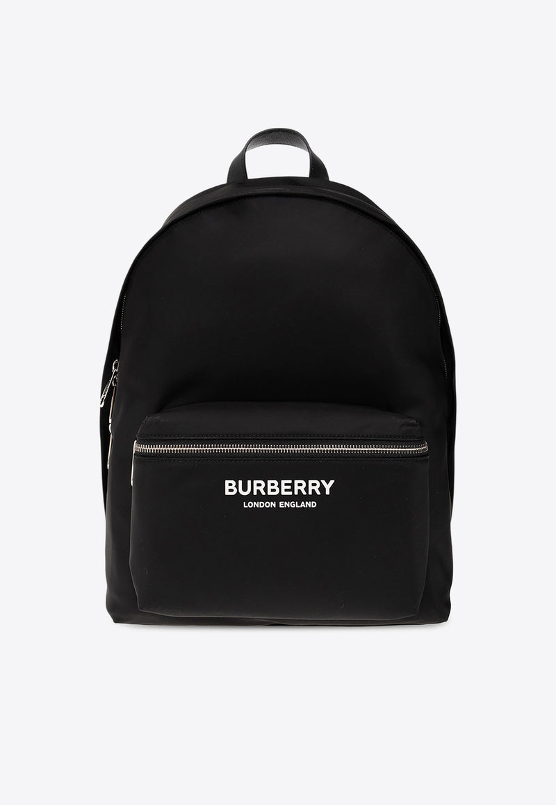 Logo Print Nylon Backpack