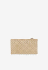 Bottega Veneta Small Intrecciato Leather Pouch Bag Taupe 608230 VCPP9-1520