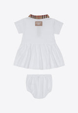 Burberry Kids Baby Girls Tavi Flared Dress White 8063710 A1464-WHITE