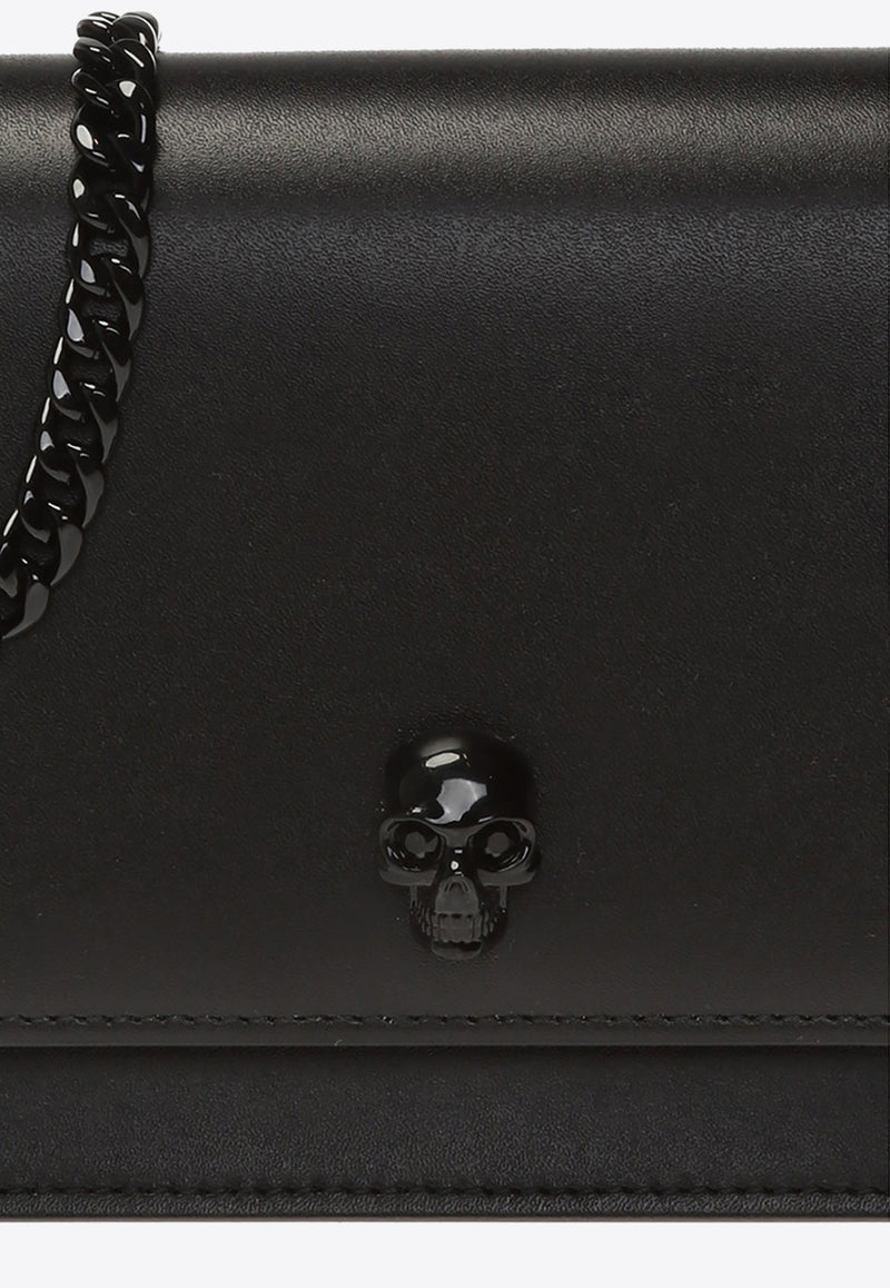 Alexander McQueen Small Skull Leather Crossbody Bag Black 613088 1CW0V-1000