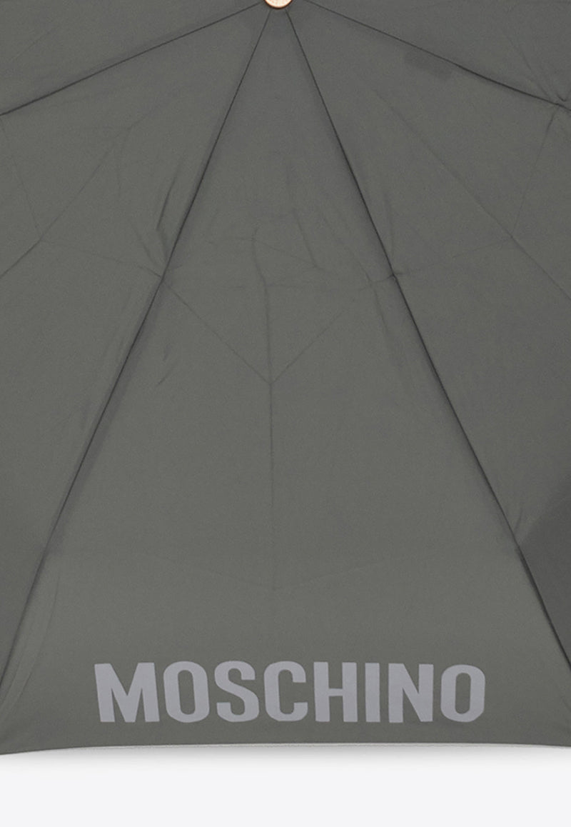 Moschino Logo Folding Umbrella 8064 TOPLESSL-GREY Gray