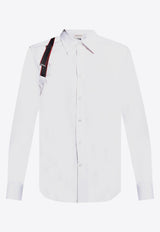 Alexander McQueen Signature Harness Long-Sleeved Shirt White 615271 QRN44-9000