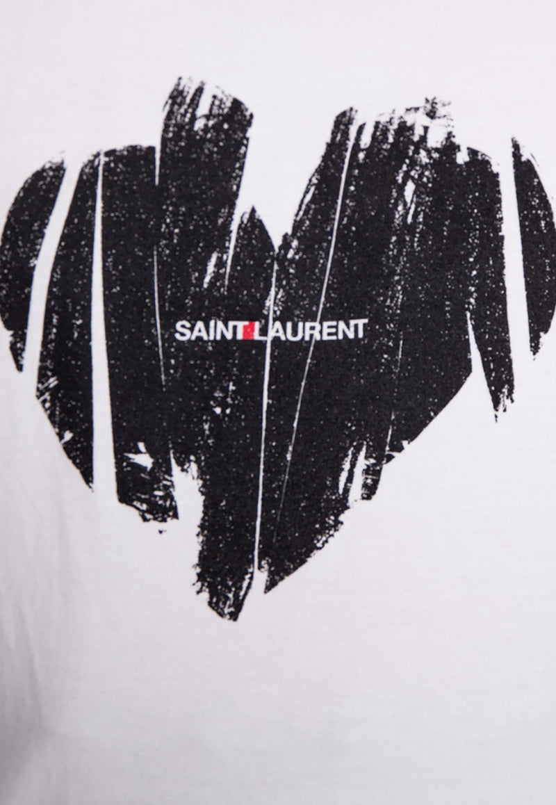 Saint Laurent Logo-printed Crewneck T-shirt 615522 YBSO2-9744