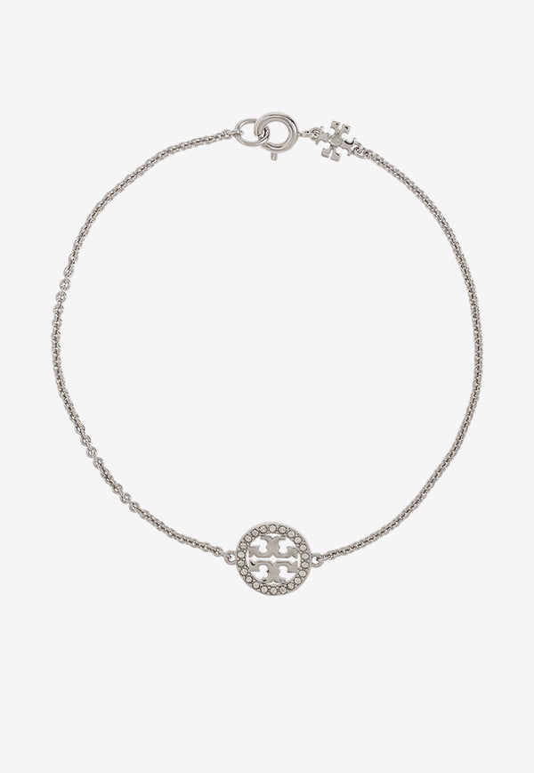 Tory Burch Miller Crystal Paved Chain Bracelet Silver 80997 0-042