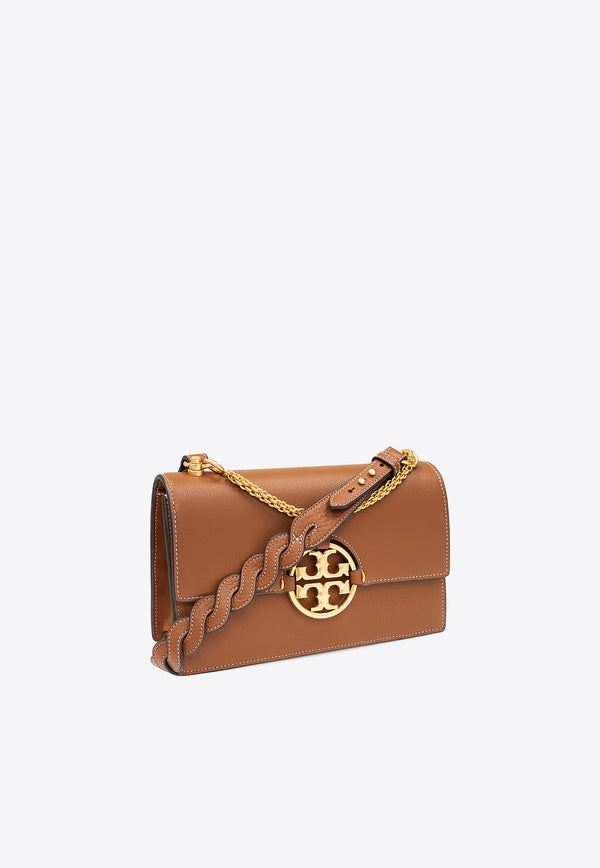 Tory Burch Miller Leather Shoulder Bag Brown 81688 0-905