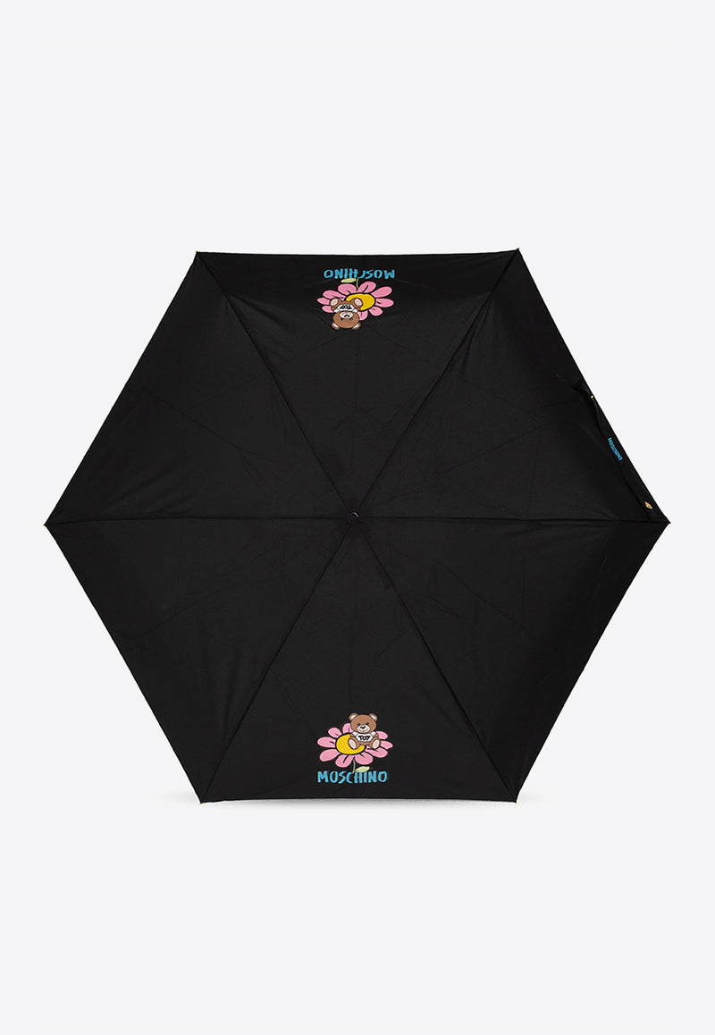 Moschino Supermini Logo Umbrella 8252 SUPERMINIA-BLACK Black