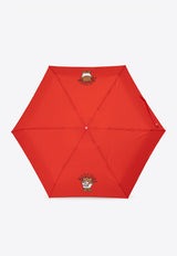 Moschino Logo Folding Umbrella 8351 SUPERMINIC-RED Red