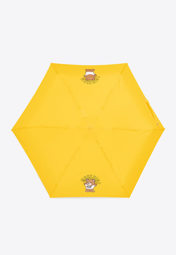 Moschino Logo Folding Umbrella 8351 SUPERMINIU-YELLOW Yellow