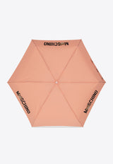 Moschino Logo Print Umbrella 8430 SUPERMININ-PINK Pink