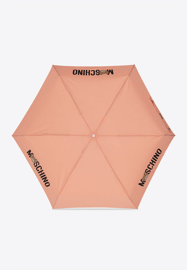 Moschino Logo Print Umbrella 8430 SUPERMININ-PINK Pink