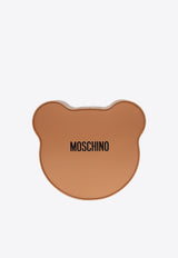 Moschino Logo Print Umbrella 8432 SUPERMINID-DARK BEIGE Beige