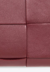 Bottega Veneta Cassette Zip-Around Wallet in Intrecciato Leather Bordeaux 651368 VCQC1-6208