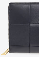 Bottega Veneta Cassette Zip-Around Wallet in Intrecciato Leather Space 651368 VCQC1-8837