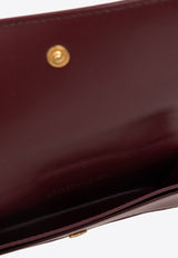 Bottega Veneta Cassette Cardholder in Intrecciato Grained Leather Bordeaux 651396 VCQC4-6208