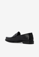 Saint Laurent Monogram Penny Loafers in Calf Leather Black 670232 AAA7R-1000