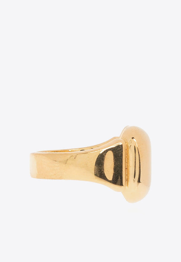 Bottega Veneta Geometric Appliqué Ring Yellow gold