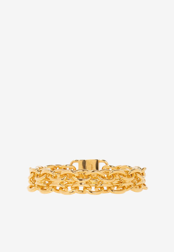 Saint Laurent Chunky Multiple Chains Bracelet Gold 683398 Y1500-8204