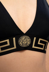 Versace Greca Patterned Bikini Top Black ABD01094 A232185-A1008