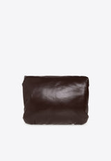 Loewe Goya Puffer Leather Shoulder Bag Brown AP40P41X01 0-DARK CHOCOLATE