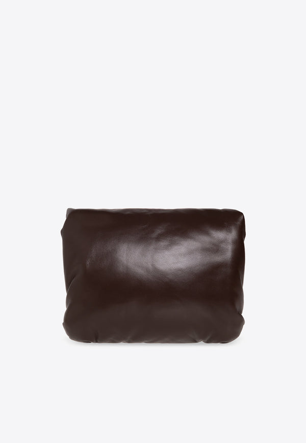 Loewe Goya Puffer Leather Shoulder Bag Brown AP40P41X01 0-DARK CHOCOLATE