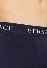 Versace Logo-Waistband Boxers - Set of 3 Navy AU04321 AC00058-A9A3