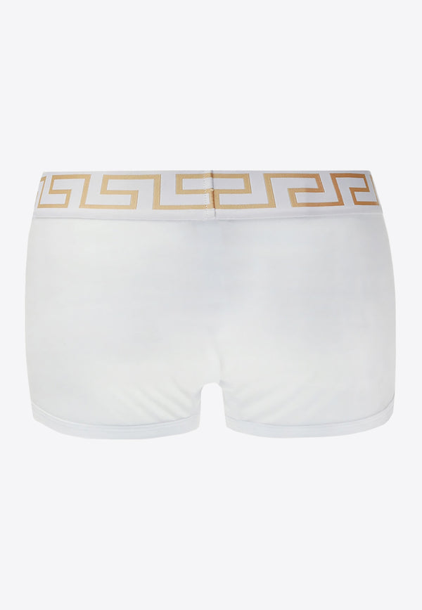 Versace Greca Waistband Boxer Briefs White AU10026 A232741-A81H
