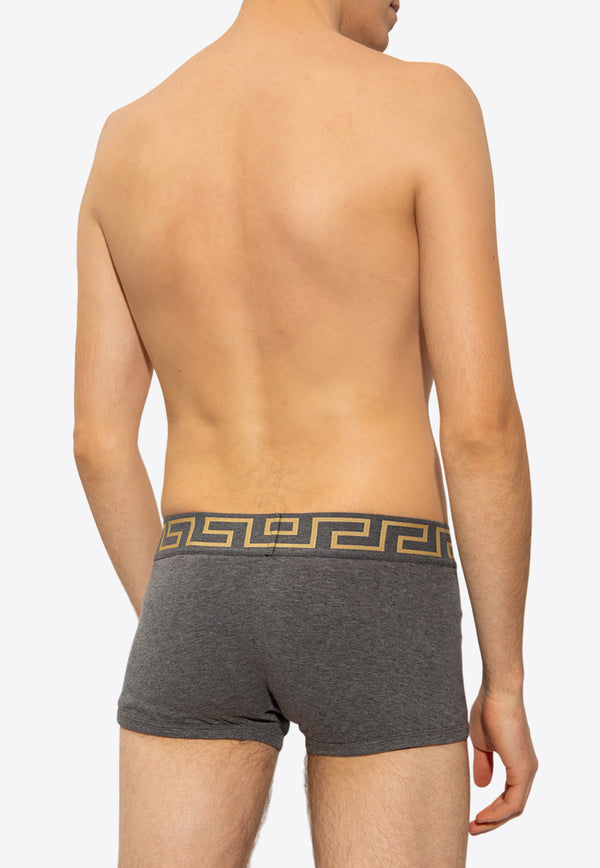 Versace Greca Waistband Boxer Briefs Gray AU10026 A232741-A9X1