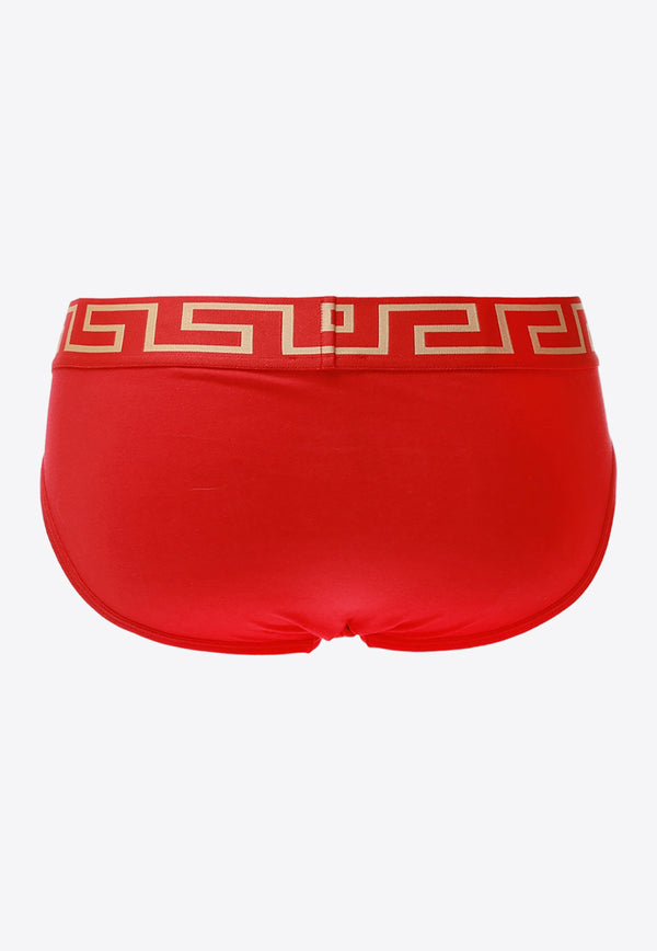 Versace Greca Border Briefs AU10027 A232741-A9X2 Red