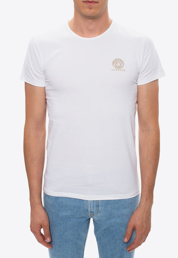 Versace Medusa Short-Sleeved Undershirt - Pack of 2 AU10193 A232741-A1001 White