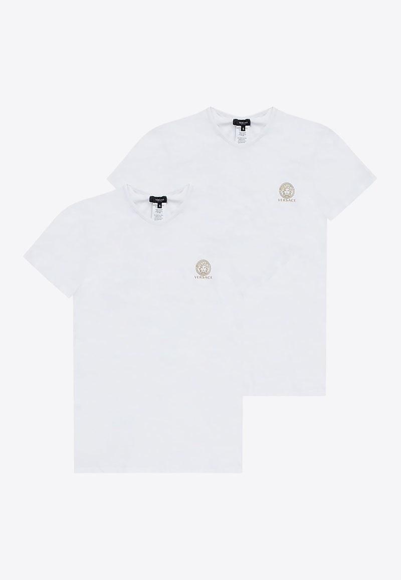 Versace Medusa Short-Sleeved Undershirt - Pack of 2 AU10193 A232741-A1001 White