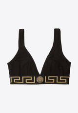 Versace Greca Border Triangle Bra AUD01047 A232741-A1008 Black